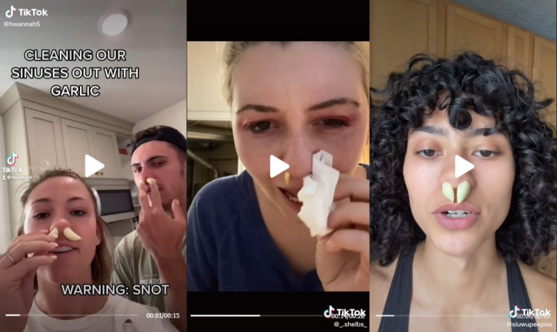 TikTok users want you to put garlic up your nose, but it could be risky
