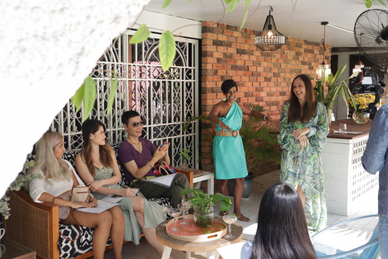 (Above and below) The new multi-concept space is located at Taman Damansara Endah, Damansara Heights. Pictured is both Franki and Gaya entertaining media and friends. – Pic courtesy of Bungalow18