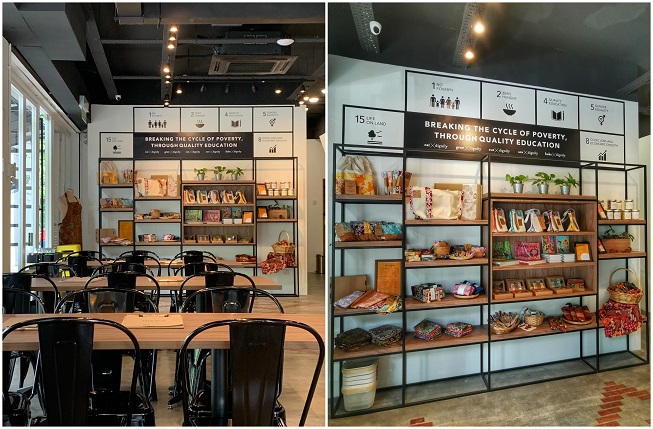 The refurbished eat X dignity café also showcases products from the organisation’s other enterprises. – Pic courtesy of Dignity