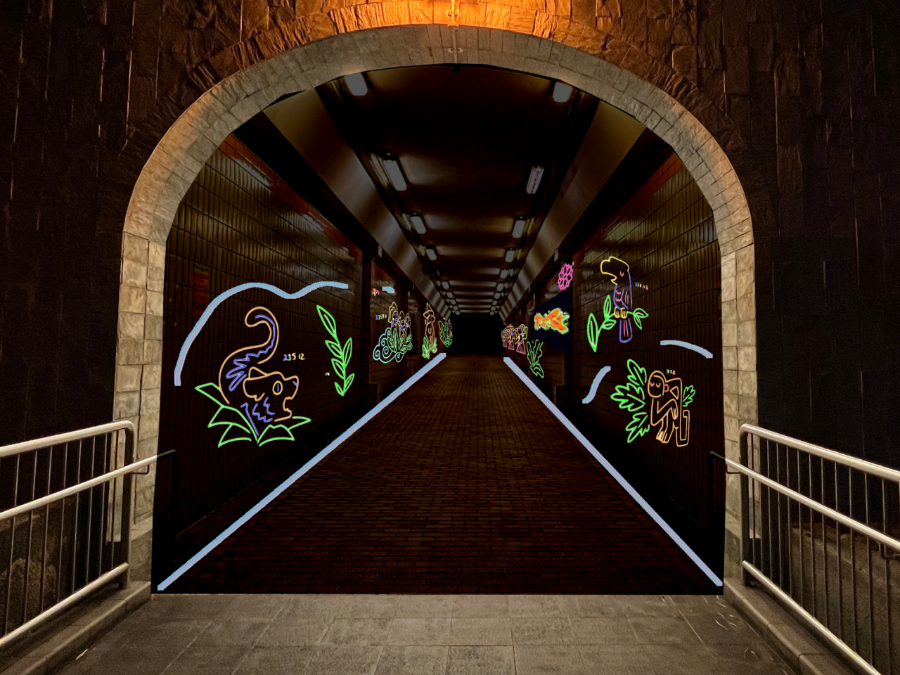 Tunnel Grafitti. – Pic courtesy of Lynette Quek