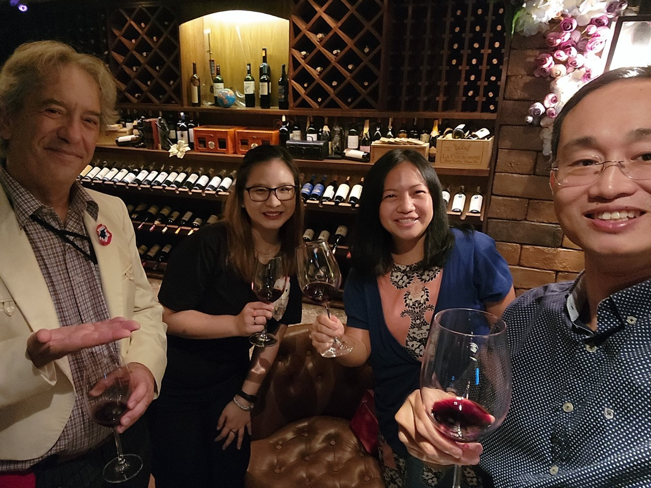 (From left) Chilean Ambassador H.E. Diego Velasco von Pilgrimm, the writer and husband-and-wife founders of Mini Me Insights. – Pic courtesy of Lynette Yuen