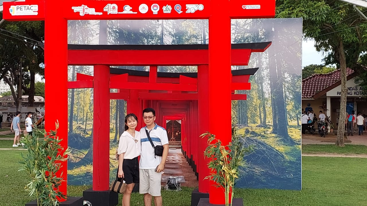Visitors at pavilions which showcase Japan's landscapes. – IAN MCINTYRE/The Vibes pic