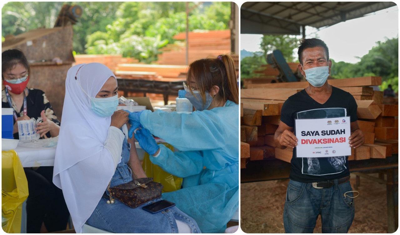 Project Liber8, in collaboration with Sahabat Wanita Selangor, organised a vaccination outreach in a sawmill. – Pic courtesy of Untitled Kompeni