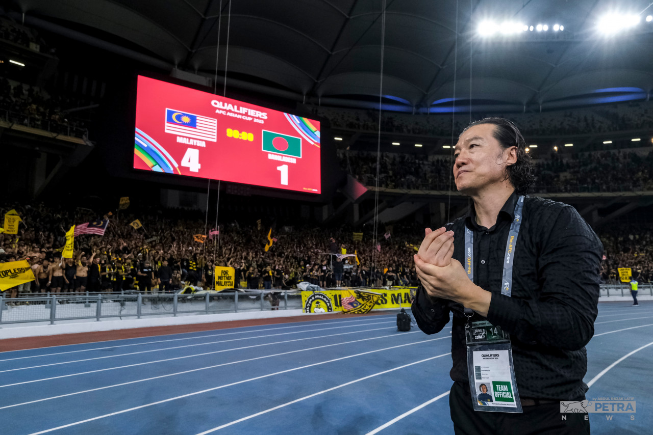 The tactical arrangement by the national head coach, Kim Pan Gon managed to put the Malaysian team in the final of the 2023 Asian Cup. – ABD. RAZAK LATIF/The Vibes pic, June 17, 2022