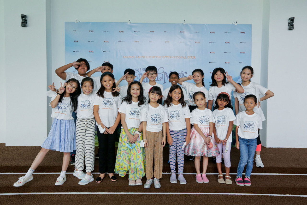 Local children selected to play the Von Trapp family. – Pic courtesy of Base Entertainment Asia