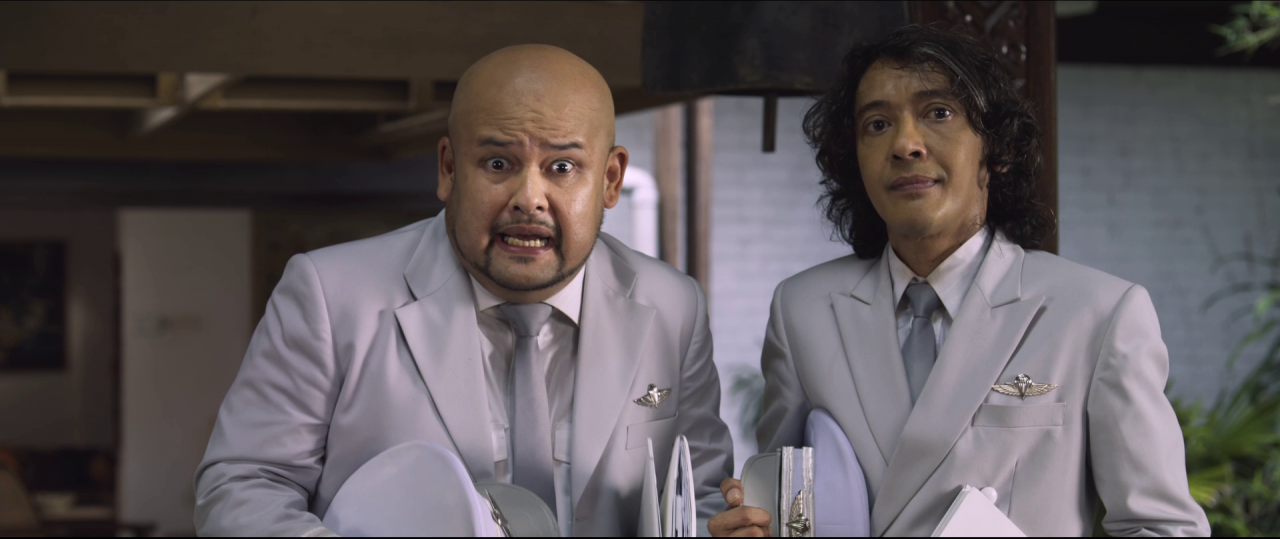 Harith Iskandar and Jit Murad as the two angels that jolted Bapak into action. – ZSA Productions pic