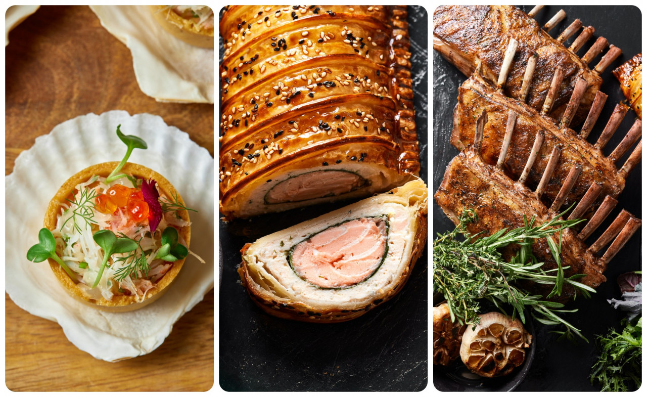 King crab and kimchi tart, salmon Wellington, Australian lamb rack. – Pic courtesy of the St Regis Kuala Lumpur 