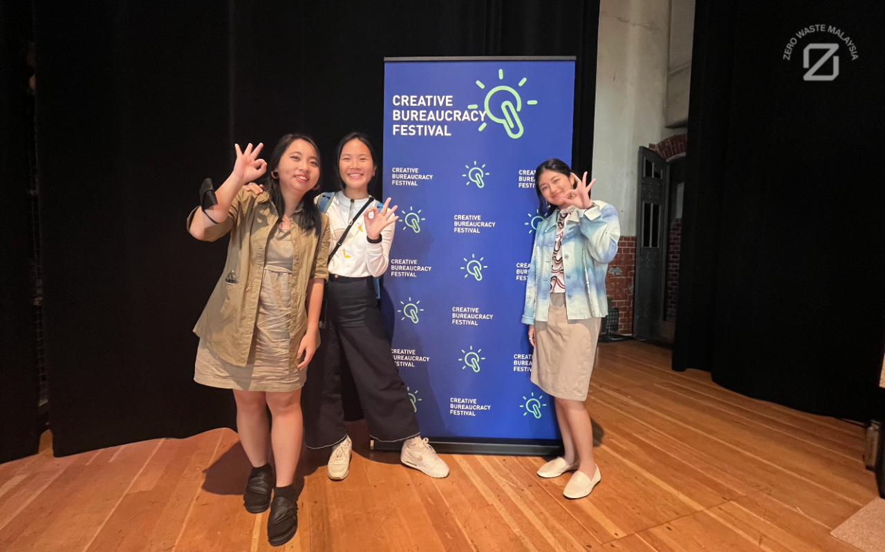 ZWM representatives at Creative Bureaucracy Festival, Berlin (from left) Ho Kae Jing, Khor Sue Yee and Tasha Sabapathy. – ZWM pic