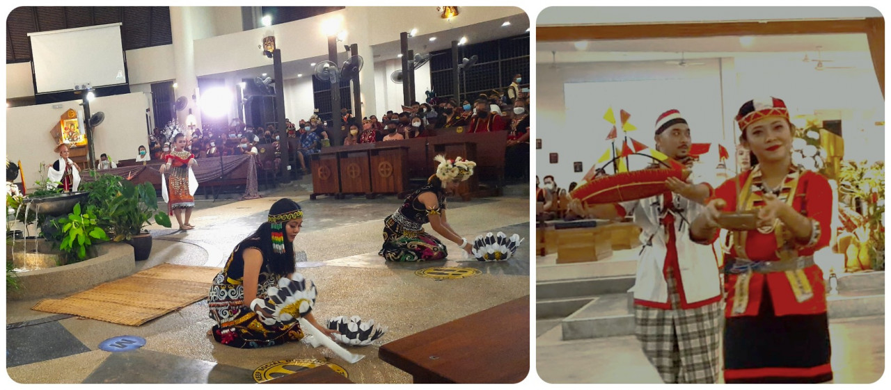 Traditional dances meant to be a joyful 'liturgical expression' of gratitude for the bountiful harvest were performed at the St Anne's Church after mass. – Pics courtesy of Marilyn Madrod