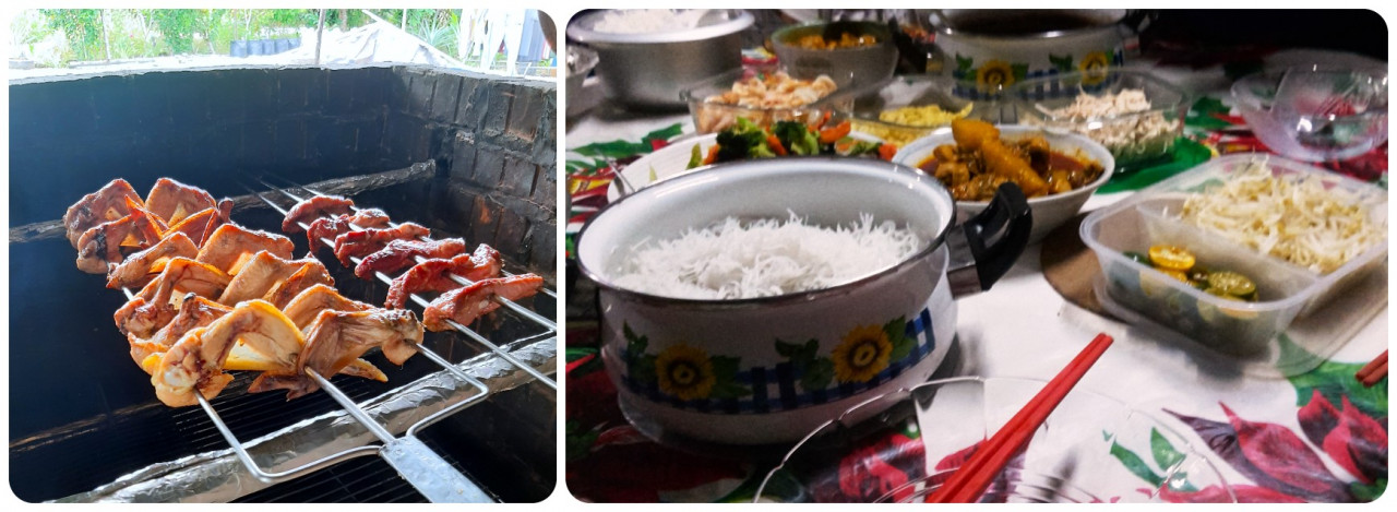 The spread of Gawai food at Veronica's home. She vows to eat and merry-make happily with her family and at her in-laws as there are no longer any restrictions to movement. – Joseph Masilamany pic