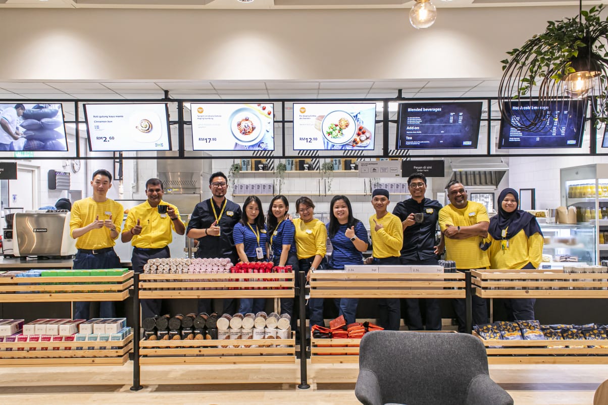 Ikea workers showing the various offerings available at the cafe. – Ian McIntyre pic