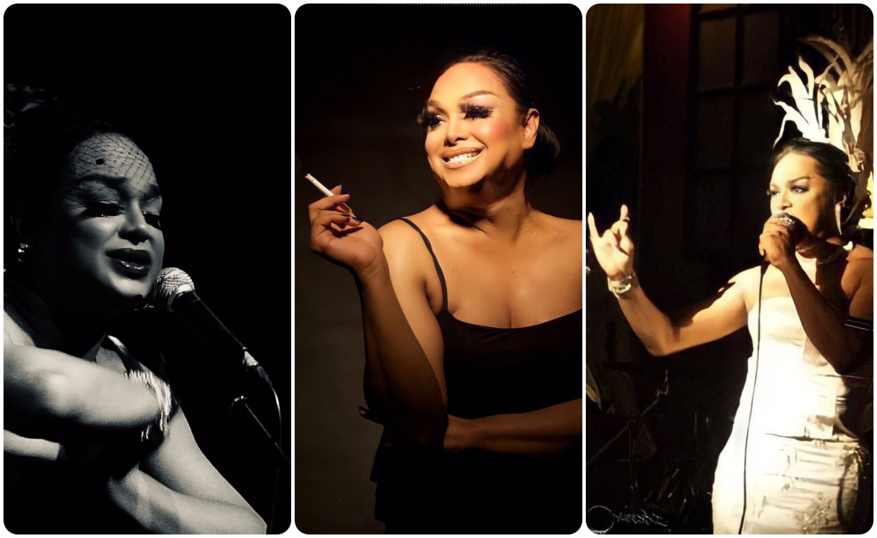 Rozz in various guises during her performances. – Pic courtesy of Rozz