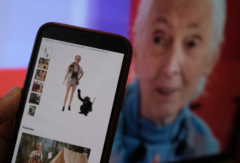 Mattel unveils Jane Goodall Barbie, complete with chimp