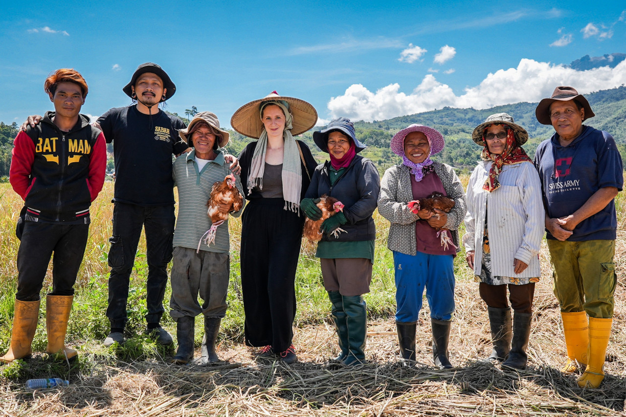 Artists Simon and Maddocks worked alongside community members to plant and harvest the rice they grew between 2022-2023. – Pic courtesy of Jun Kan