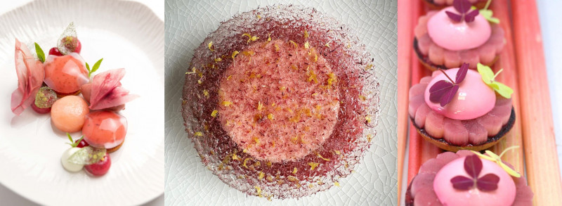Sweet shades of pink from French pastry chefs