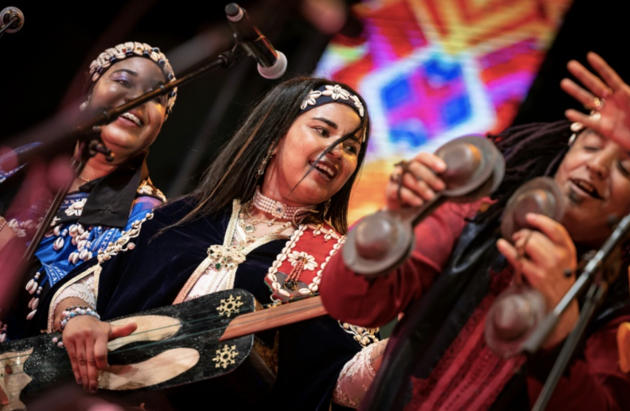 Asma Hamzaoui and her all-female group Bnat Timbouktou wowed fans at the Gnaoua World Music Festival in Essaouira. – AFP pic