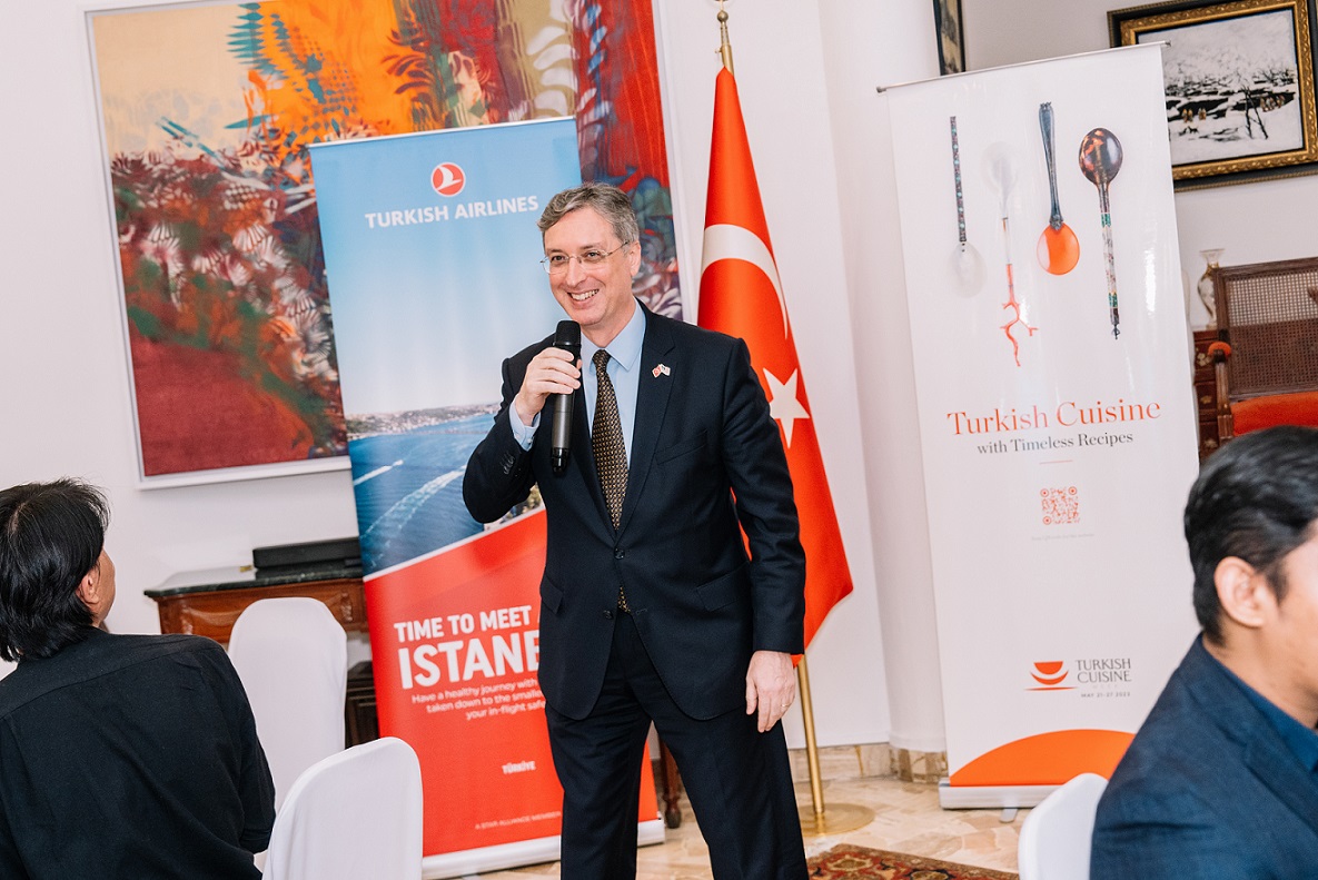Ambassador of Türkiye to Kuala Lumpur Emir Salim Yüksel welcoming his guests at his official residence. – Pic courtesy of Turkiye Embassy