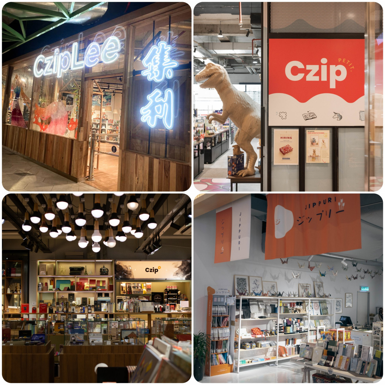 (Clockwise from left): CzipLee at Mid Valley Southkey, Johor; CzipPetit at Bangsar Village 2; CzipPlus at Bangsar, Kuala Lumpur and Jippuri at Tokyo Town, Pavilion Bukit Jalil, Kuala Lumpur. – Pic courtesy of CzipLee