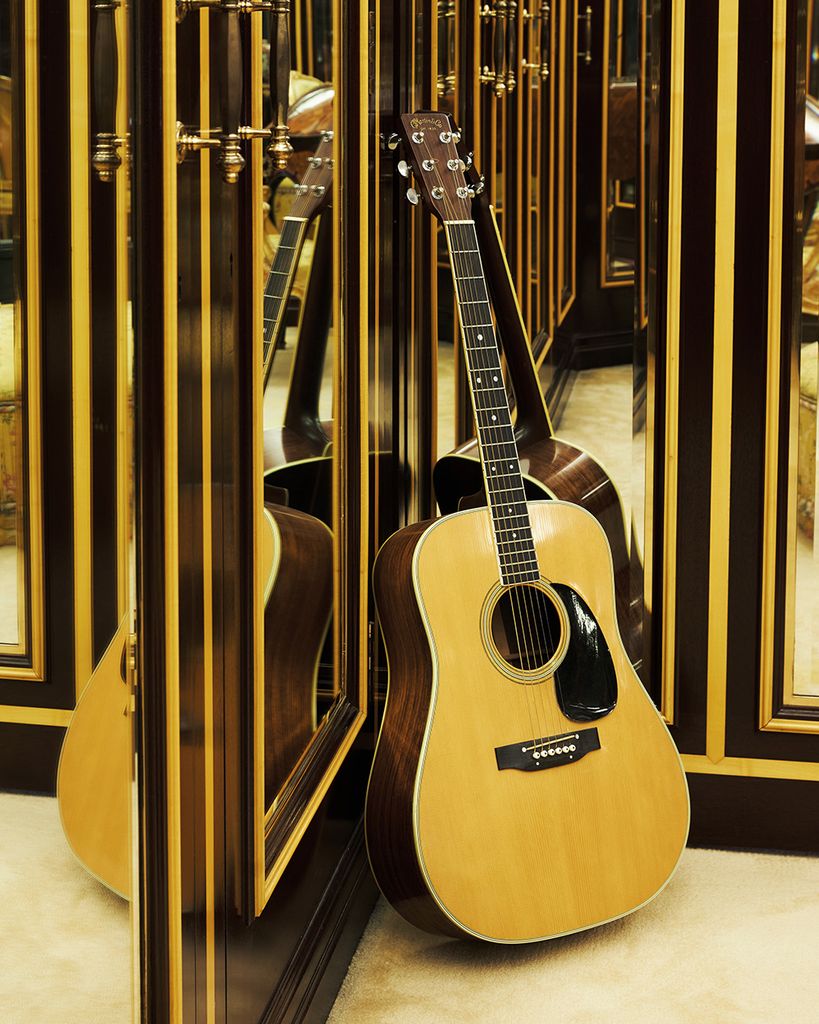 Mercury’s 1975 Martin D-35 acoustic guitar, thought to be used to write and record 'Crazy Little Thing Called Love' in Munich in 1979. Estimate £30,000–50,000. – Sotheby's pic