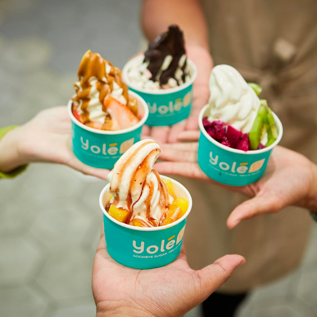 Yolé serves a range of frozen yoghurt and ice cream with customisable toppings and sauces. – Pavilion pic