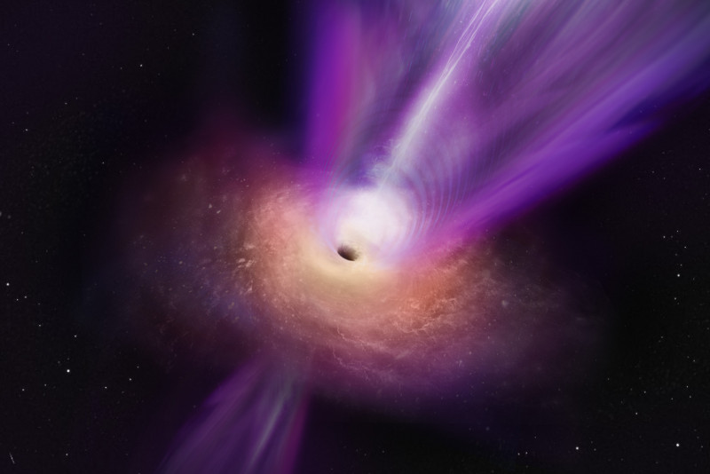 Astronomers reveals first image of black hole with powerful jet