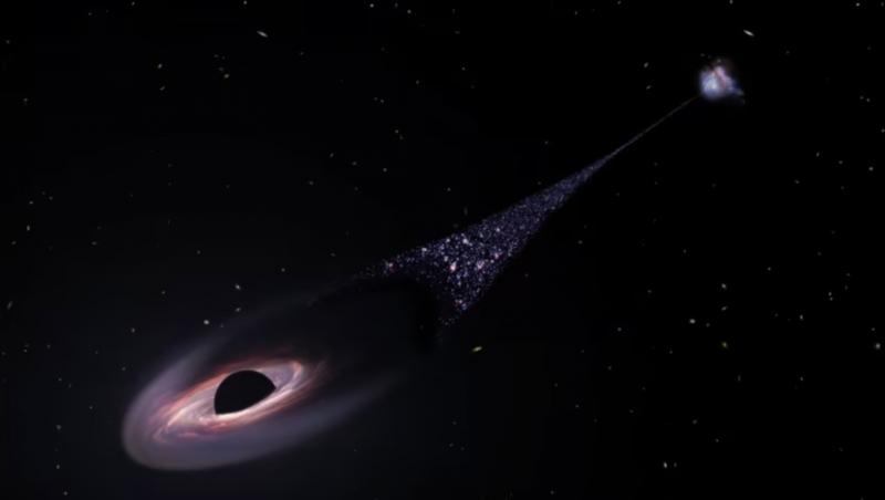 Runaway black hole creating trail of new stars: scientists