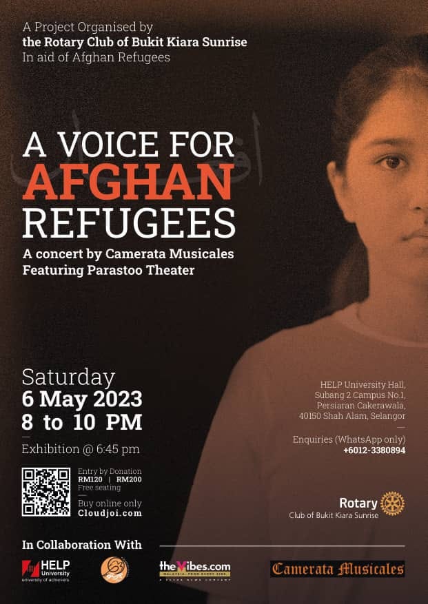 A Voice for Afghan Refugees will take place in May and feature performances from Parastoo Theatre and Camerata Musicales. – Pic courtesy of RCBKS