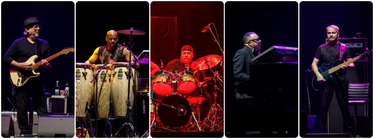Kenny's backing band: (from left) John Raymond (guitar), Ron Powell (percussion), Danny Bejarano (drums), Robert Damper (piano) and Dale Johnson (bass).– Pic courtesy of Star Planet