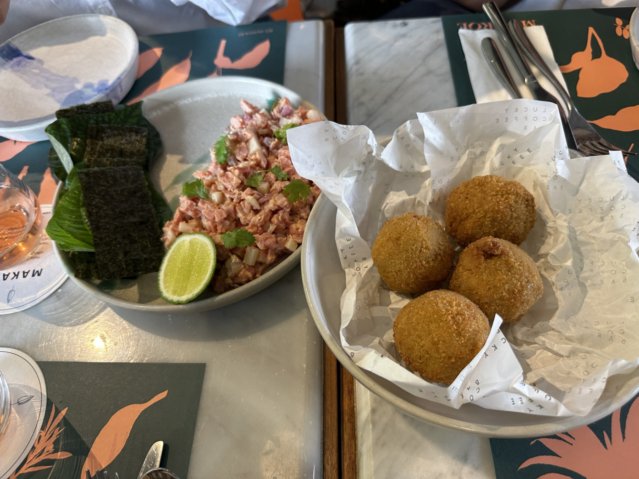 The Tuna Ssam with seaweed and the Salted Egg Supplli. – Haikal Fernandez pic