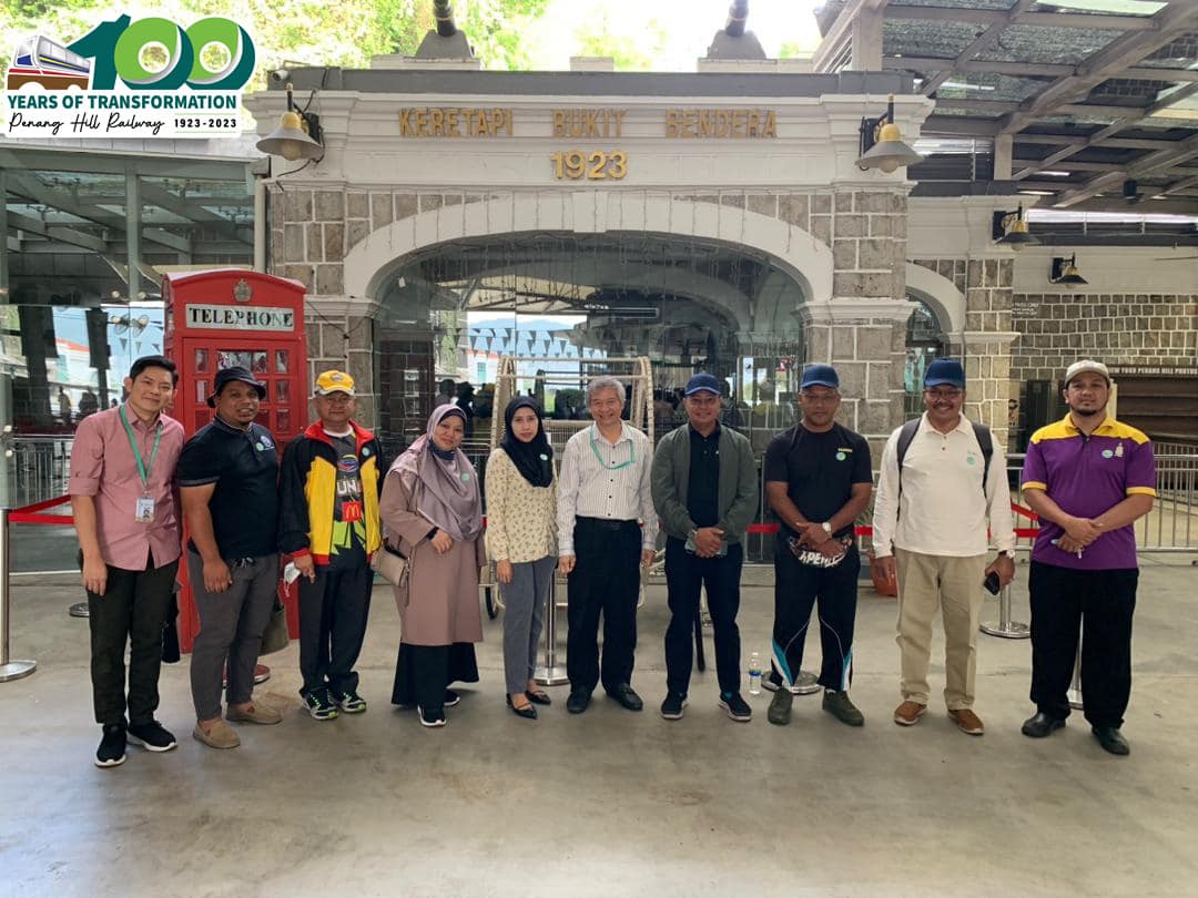 Staffers of Penang Hill Corporation marking the occasion. – Facebook pic