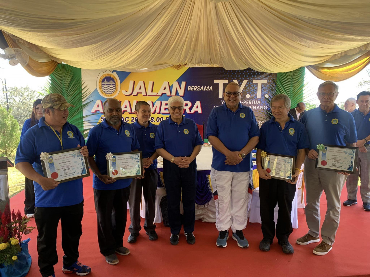 Penang Governor Yang di-Pertua Negeri Tun Ahmad Fuzi Abdul Razak visiting the hill for an event. – Facebook pic