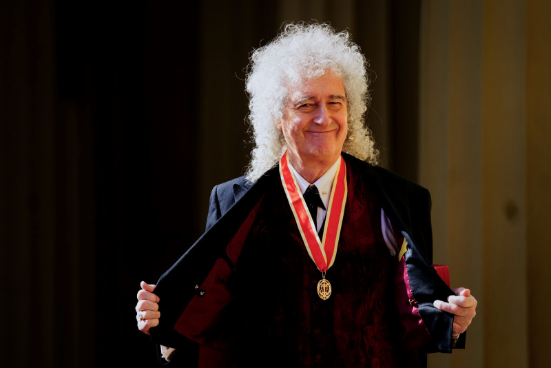 Queen’s Brian May knighted by King Charles III