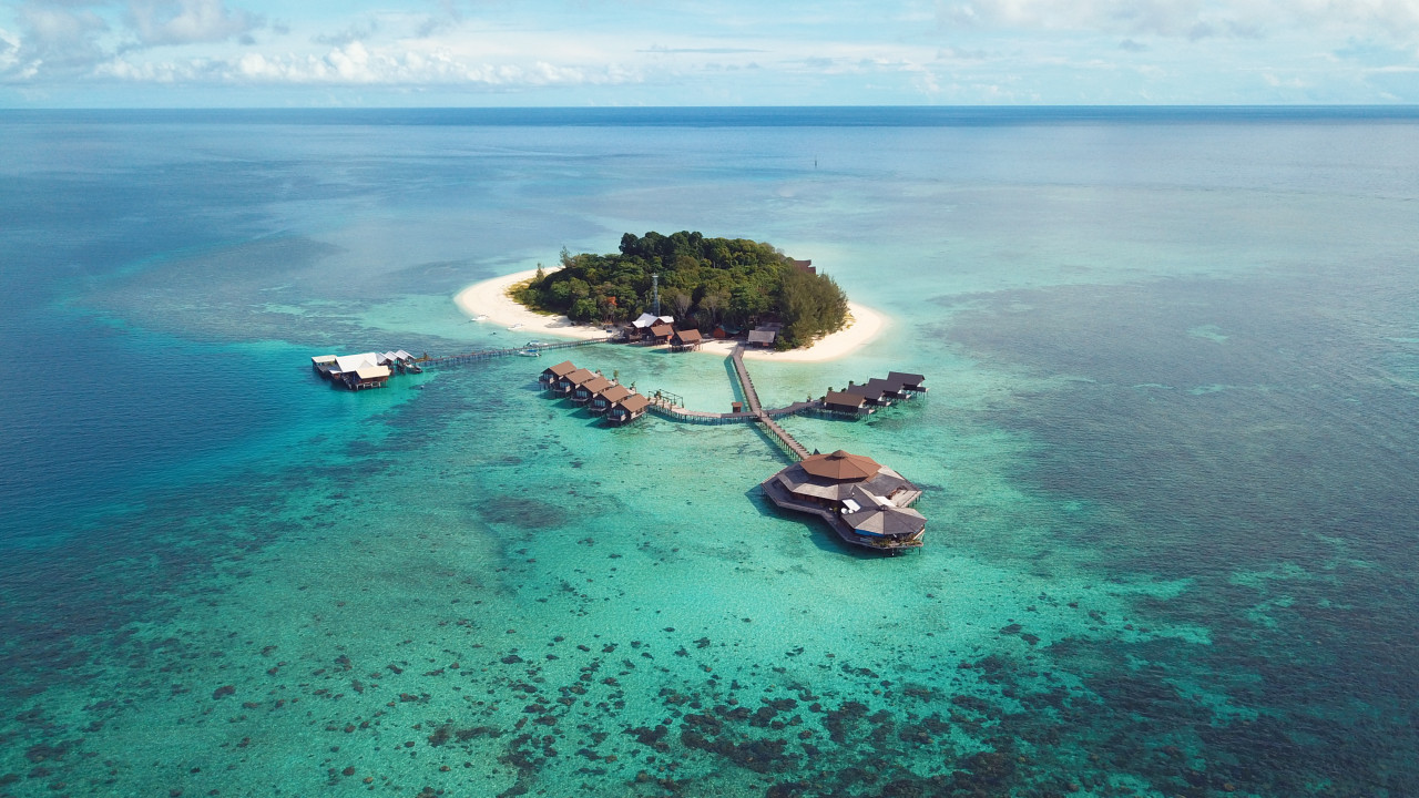 An aerial view of Lankayan Island. – Pic courtesy of Ball Watch