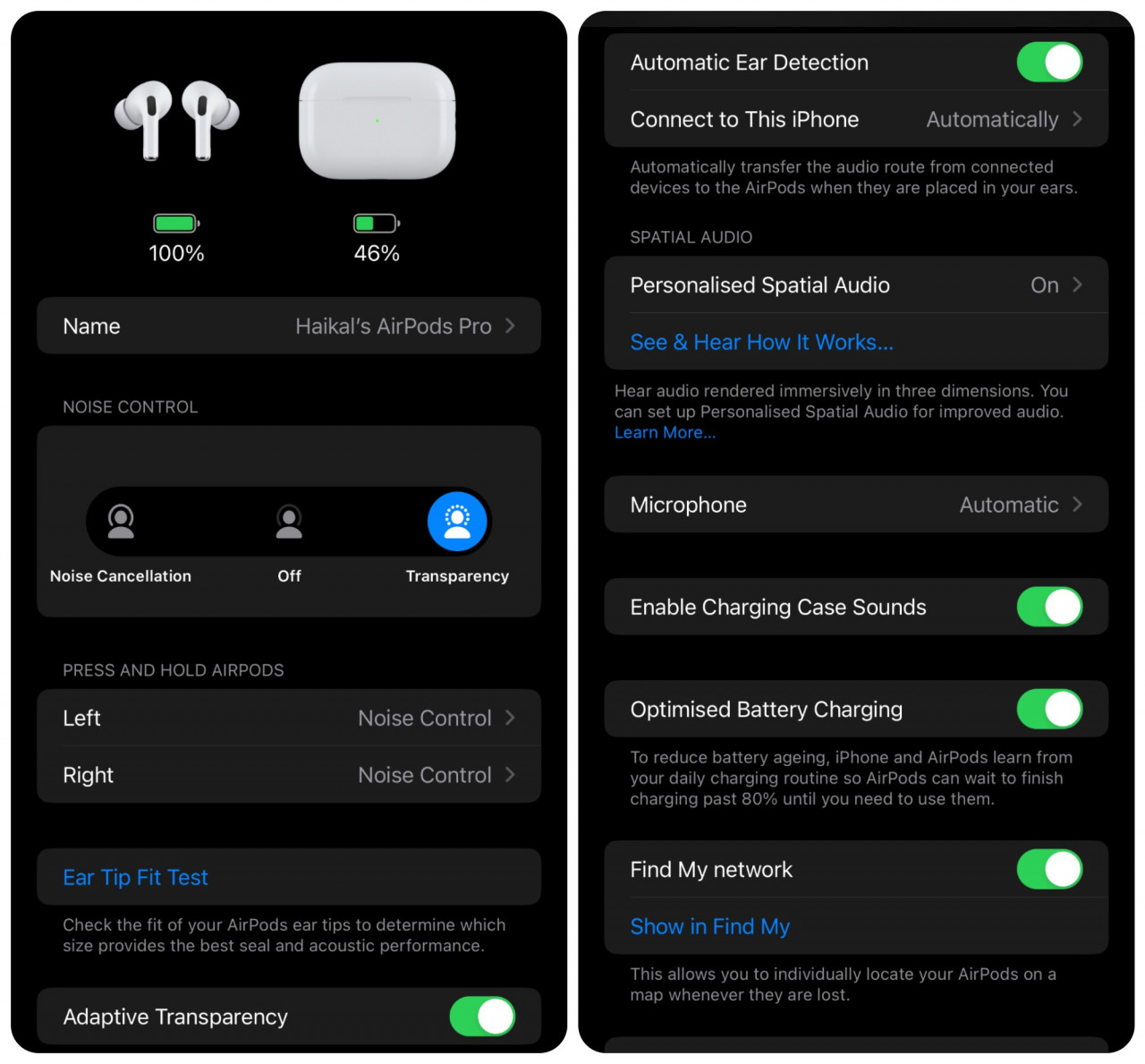 When you have them on, a new menu pops up in the Settings menu of your iPhone. There’s a bunch of options and settings to tweak. – Haikal Fernandez pic