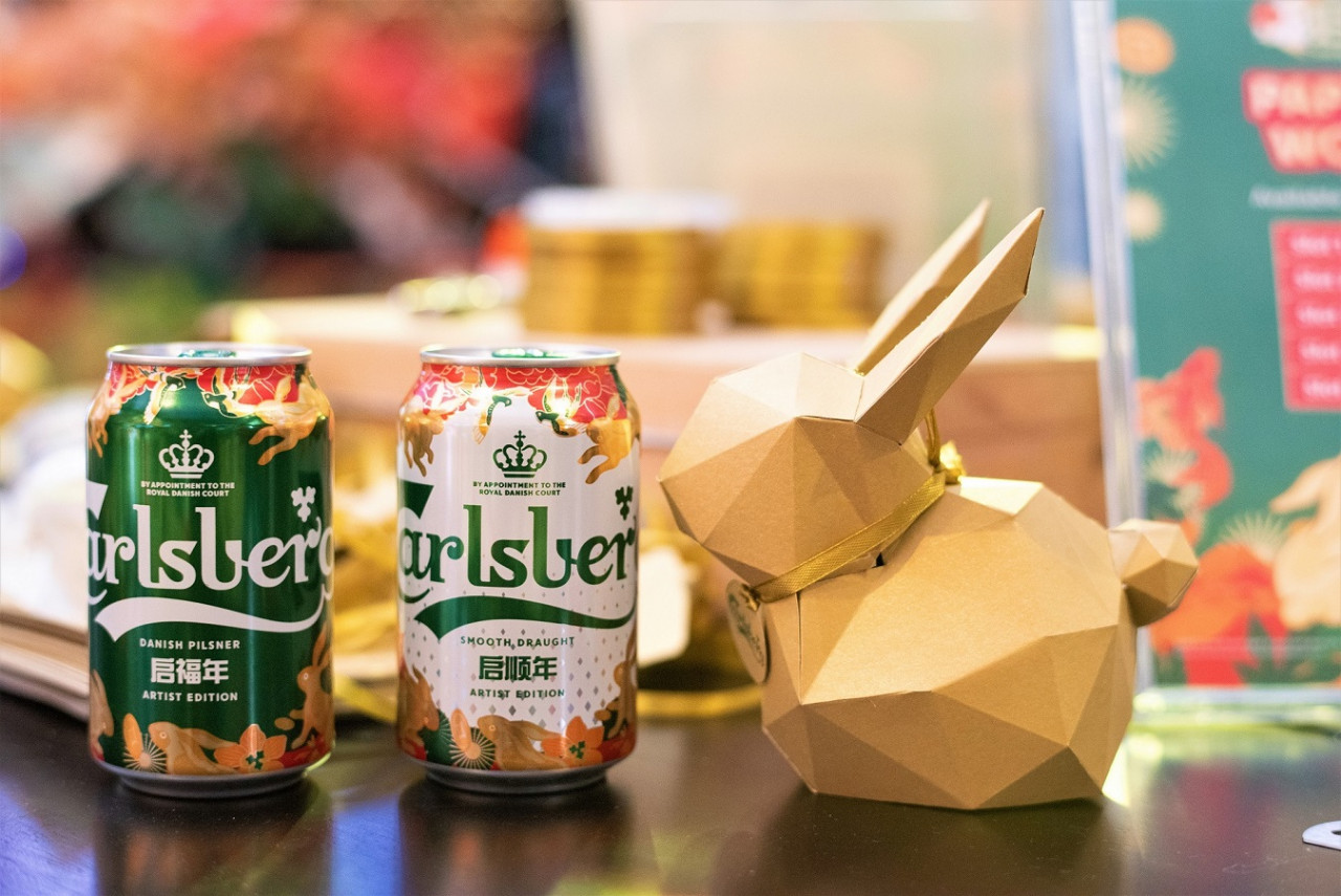 The Carlsberg CNY'23 artist edition cans. – Pic courtesy of Carlsberg Malaysia