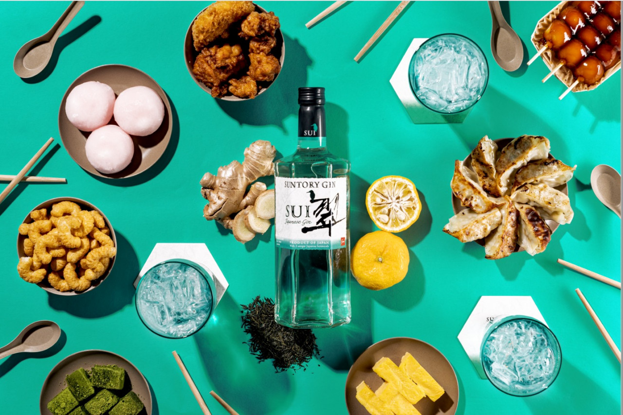 With its combination of traditional gin ingredients and Japanese botanicals, Sui gin does pair well with Japanese cuisine, but its light and refreshing character will likely go with any number of other cuisines. – Pic courtesy of Suntory Gin