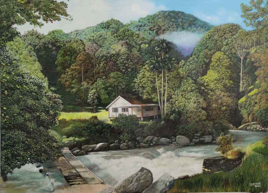 This painting captures how nature can make people feel at peace by just looking at the greenery. – Pic courtesy of Heart2Art Exhibitors