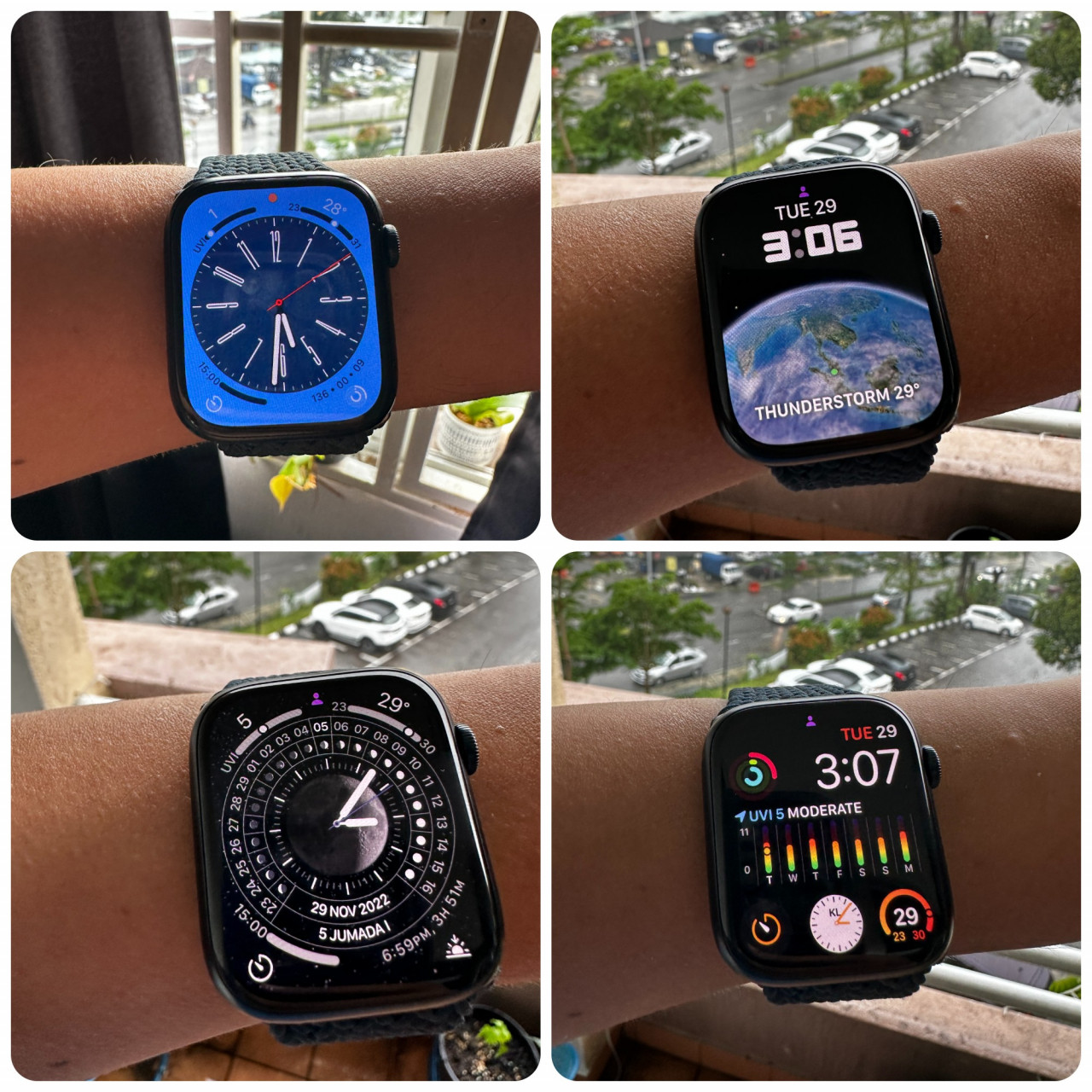 Just some of the new watch faces available for download on Apple Watches, with quick and easy access to information with a flick of the wrist. – Haikal Fernandez pic