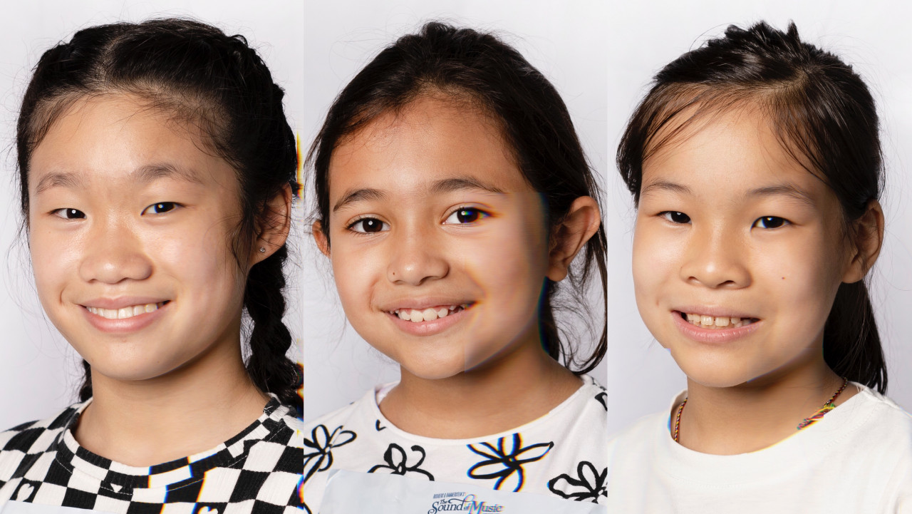 (From left) Twelve-year-old Isabelle Ho, nine-year-old Olivia Wood and nine-year-old Vern Faye Yeoh are all excited to present to the audience a unique musical experience with their singing, acting and dancing. – Pic courtesy of Broadway International Group and Base Entertainment Asia