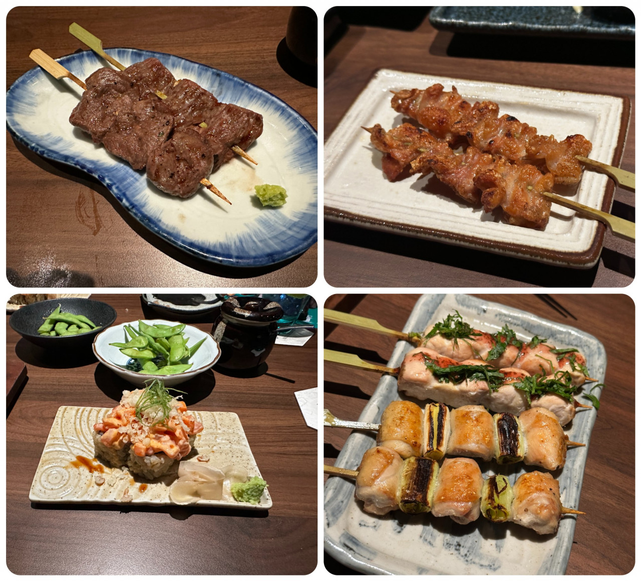 There’s nothing more elemental in terms of cuisine than meat on a stick. A variety of proteins prepared in the traditional Japanese way… oh and some sushi. – Haikal Fernandez pic