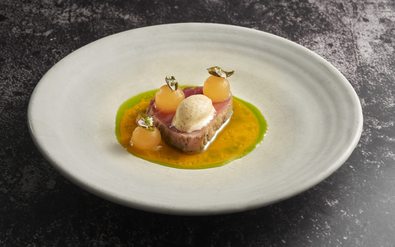 Japanese tuna with organic melon. – Pic courtesy of the RuMa