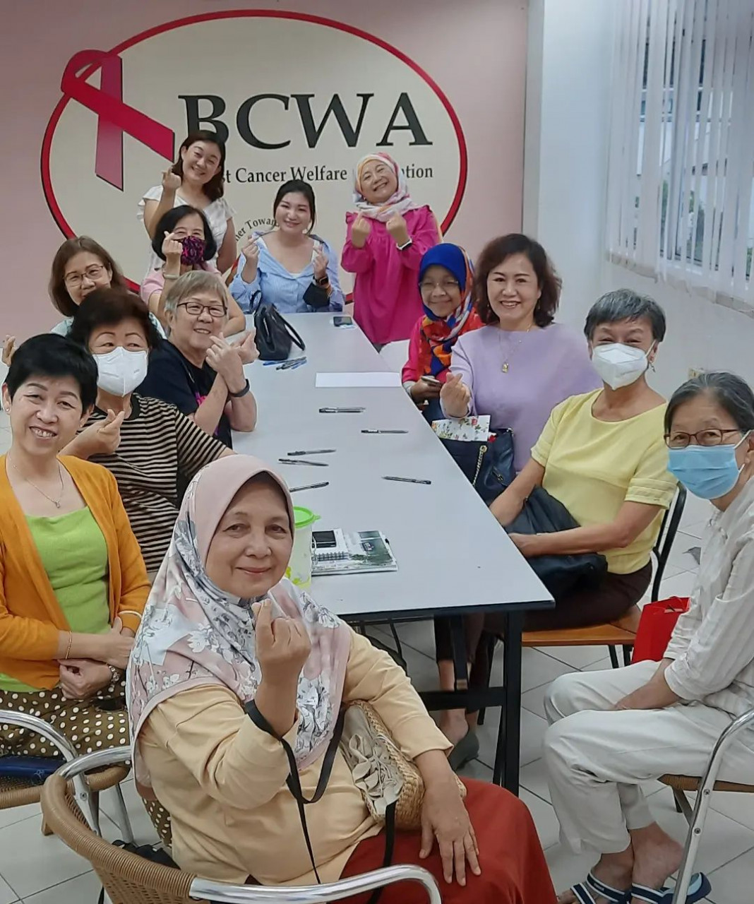 BCWA volunteers during a recent gathering. Some of their Patient Support volunteers have been serving BCWA for 20 years or more. – Facebook pic