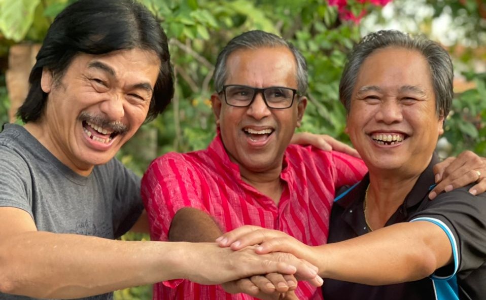 (From left) Lee Hoon Teik, Nanda Kumar and Peng Boon have remained friends for over five decades. – KALASH NANDA KUMAR/The Vibes pic
