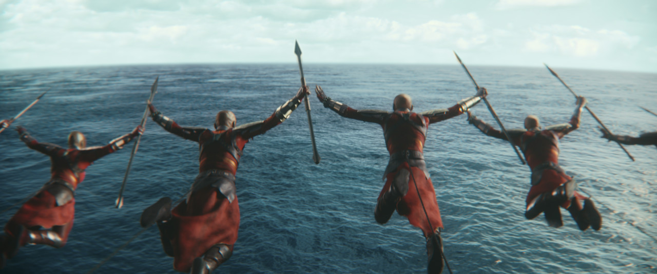 Wakanda Forever isn’t afraid to lean into its comic book silliness, as Namor sports winged feet that turn him into an airborne menace. – Pic courtesy of Disney