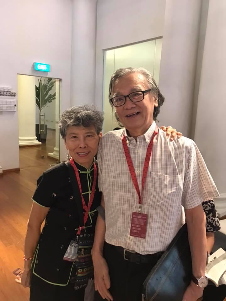 Wong with fellow author Shirley Lim. – Pic courtesy of Daryl Lim Wei Jie