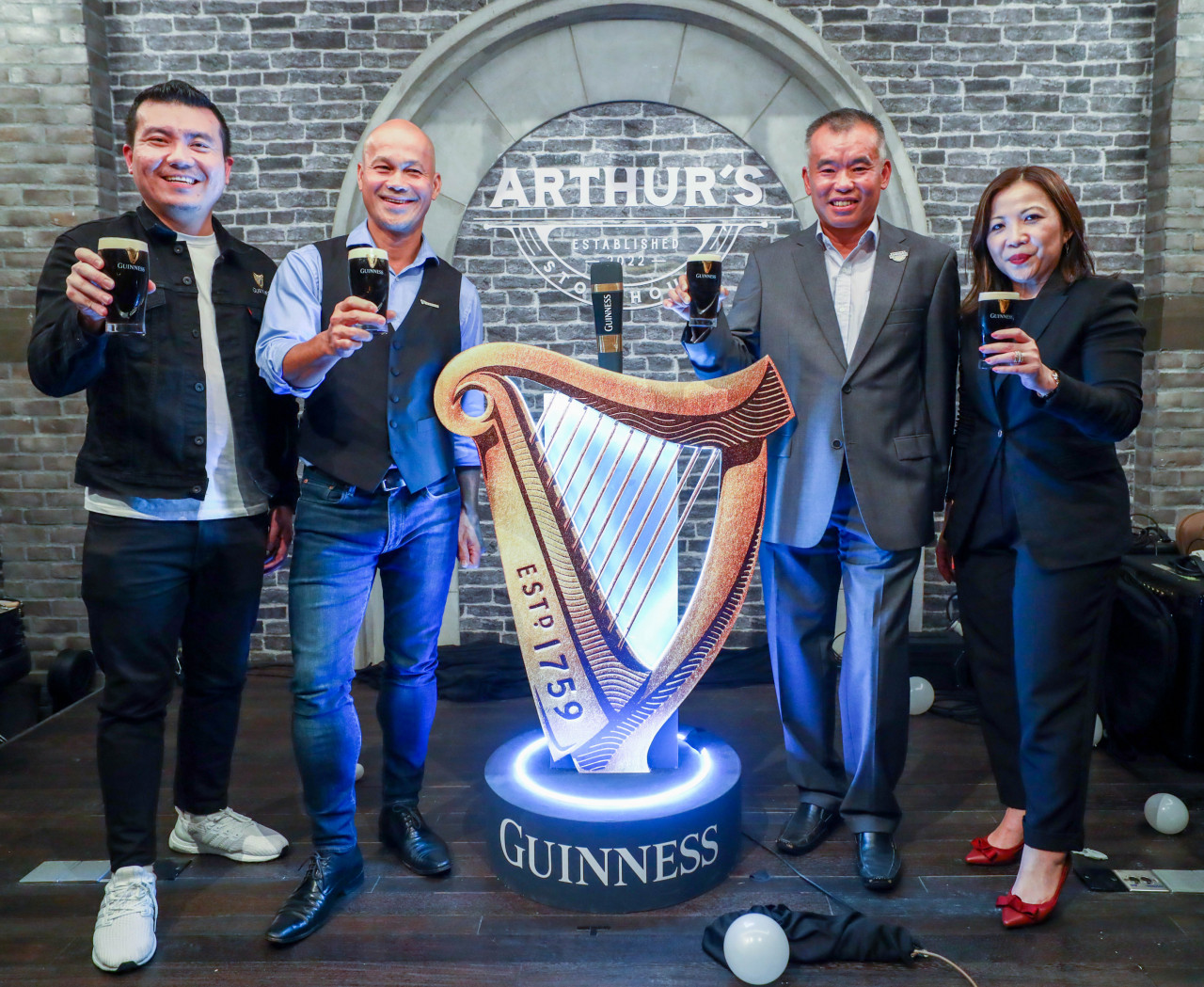 (From left) Shaun Lim, marketing manager of Guinness Malaysia, Roland Bala, managing director of Heineken Malaysia, George Ang, director of Storehouse Project, and Kung Suan Ai, director of marketing, Pavilion KL. – Pic courtesy of Heineken Malaysia