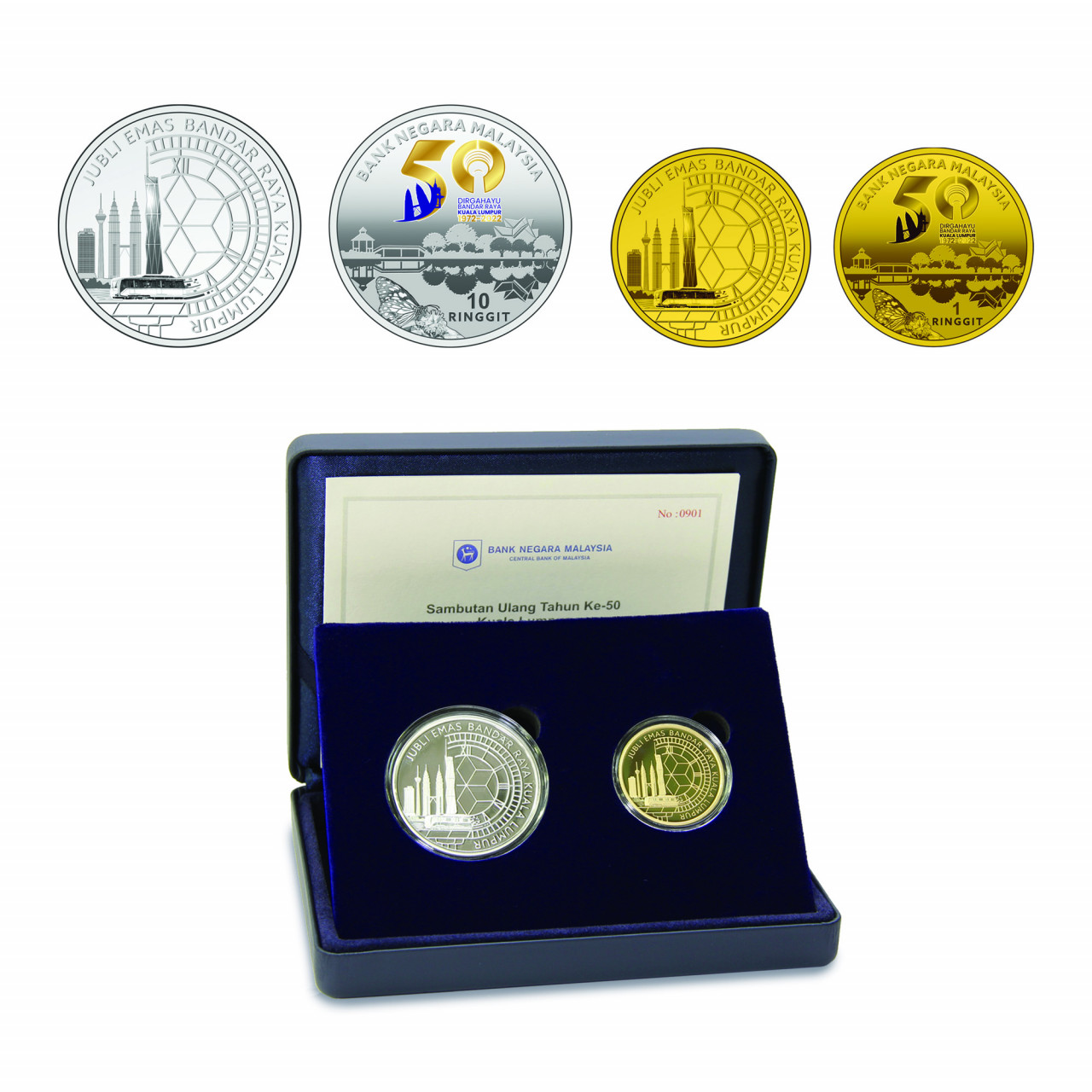 The Set of 2 (Coloured Sterling Silver [proof] and Nordic Gold [proof]). – Pic courtesy of BNM
