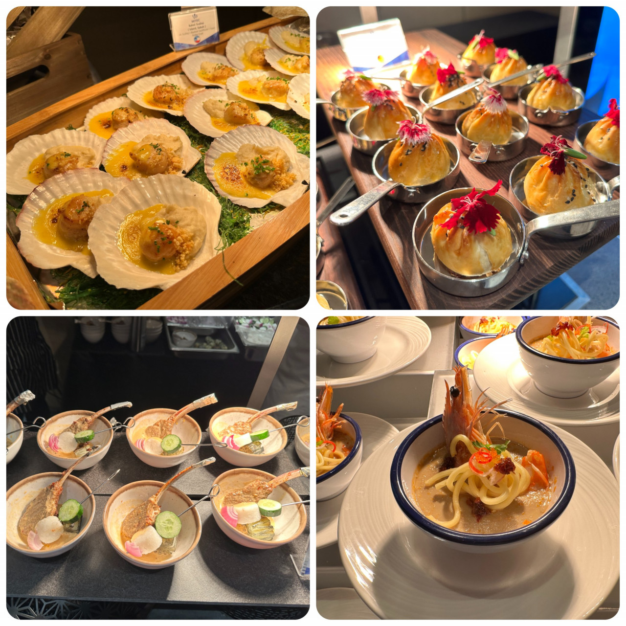 A selection of the dishes available during the event earlier today, ranging from baked scallops to a really small prawn mee. – HAIKAL FERNANDEZ/The Vibes pic