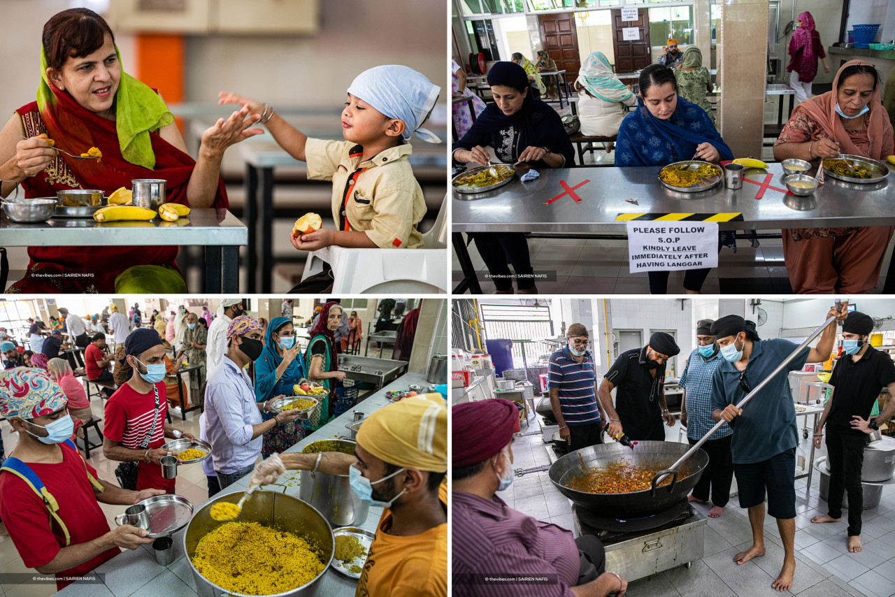 The community dining hall at Gurdwara Sahib Sentul filled with devotees to commemorate Vaisakhi 2021. – SAIRIEN NAFIS/The Vibes