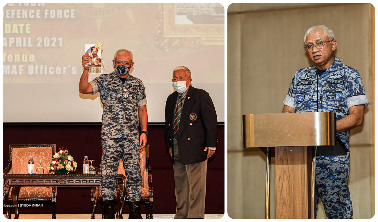 General Tan Sri Datuk Seri Affendi Buang with Borhan during the launch. – SYEDA IMRAN/The Vibes pic